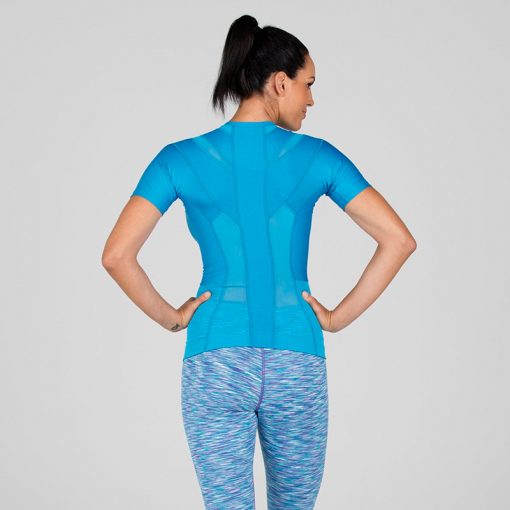 Women's-Posture-Shirt-CORE_Blue_Back-model
